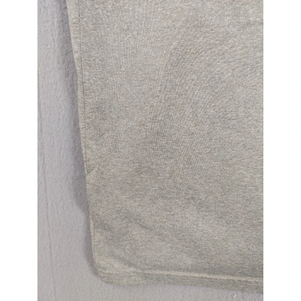 Nike Men Athletic Shirt M Gray Dri Fit 100% Polyester Logo Long Sleeve Crew Neck